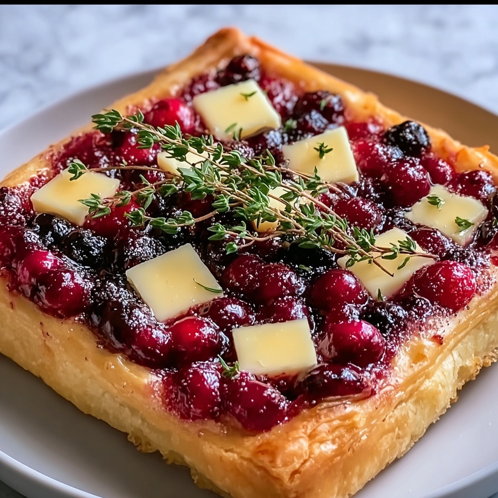 Cranberry Brie Tart with Pancetta Recipe - Recipe Image