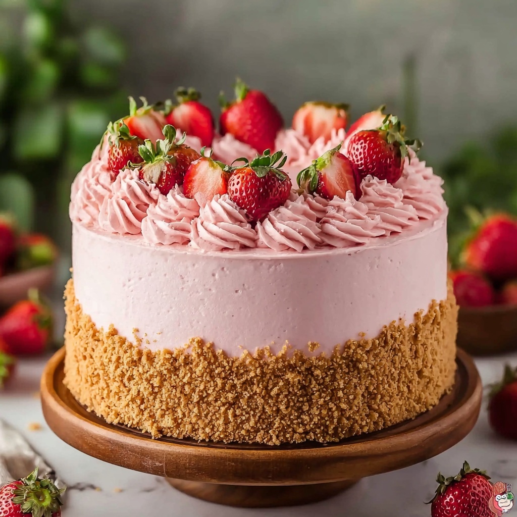 Strawberry Crunch Cake Recipe - Recipe Image