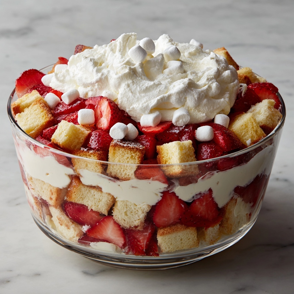 Easy Strawberry Shortcake Fluff Salad Recipe - Recipe Image
