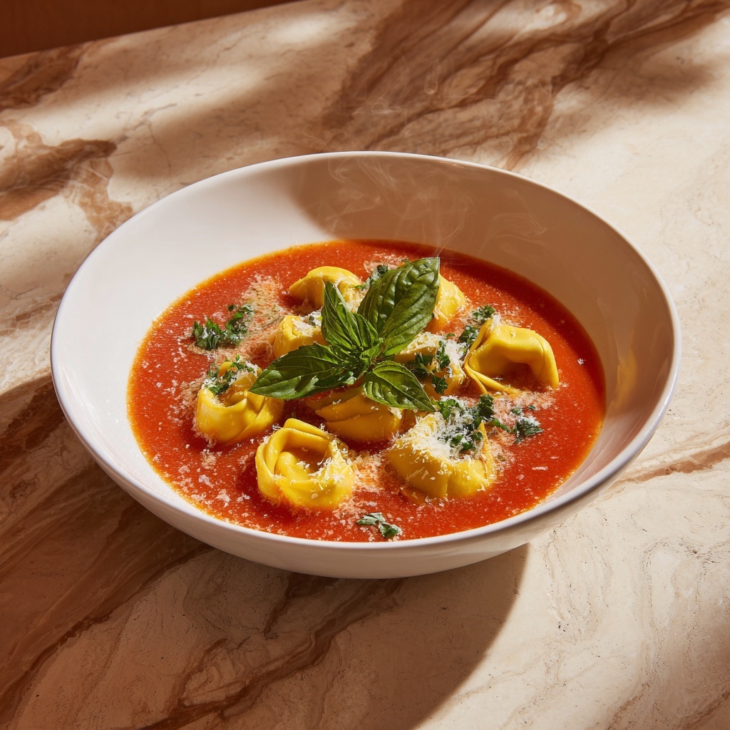 Parmesan Tomato Tortellini Soup: 4 Steps to Cozy Bliss Recipe - Recipe Image