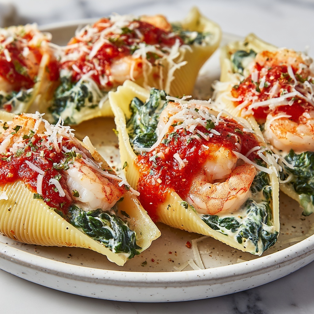 Shrimp Spinach Stuffed Pasta Rolls: 7 Irresistible Delights Recipe - Recipe Image