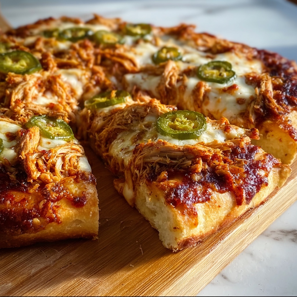 Spicy Chicken and Pickled Jalapeño Pizza Recipe - Recipe Image
