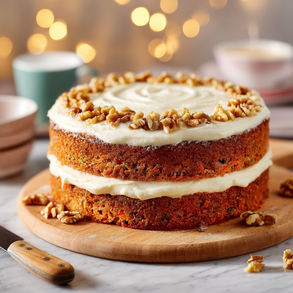 Spiced Carrot Cake with Cream Cheese Frosting Recipe - Recipe Image