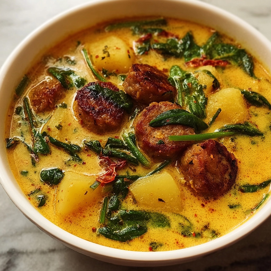 Creamy Sausage and Potato Soup Recipe - Recipe Image