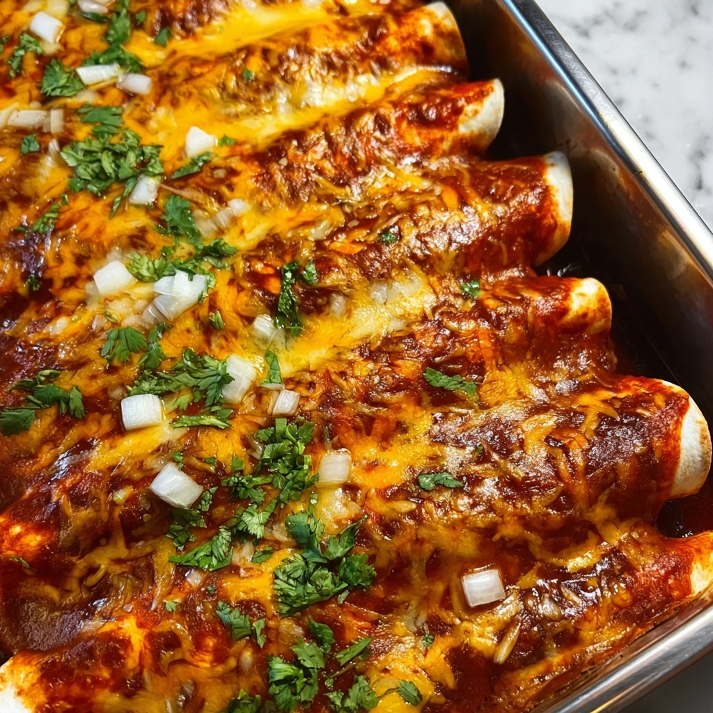 Easy Bean and Cheese Enchiladas Recipe - Recipe Image