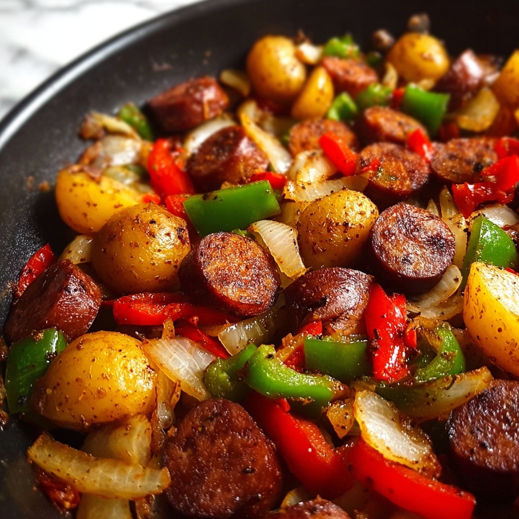 Smoked Sausage and Potatoes Skillet Recipe - Recipe Image