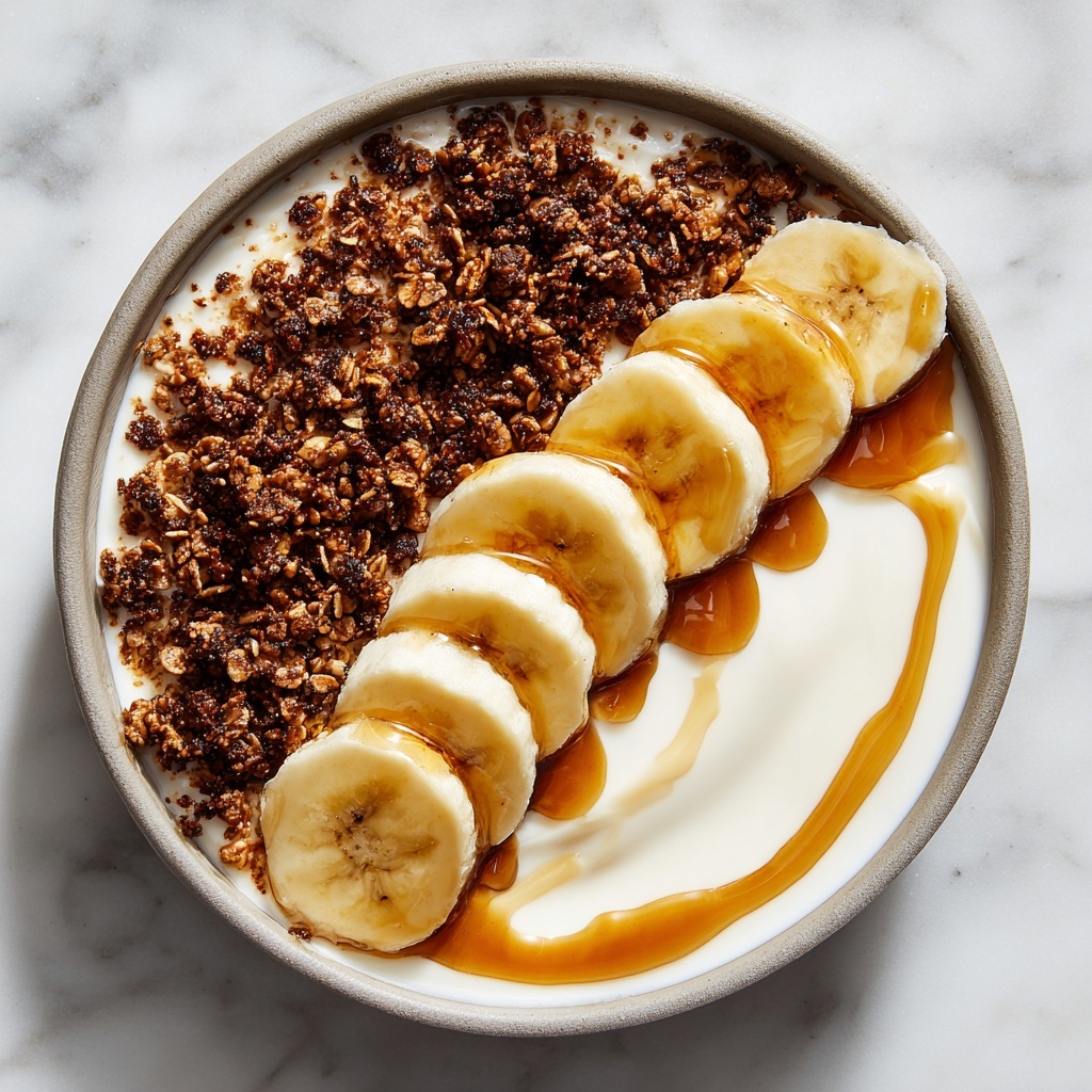 Chocolate Cereal Breakfast Bowl with Honey and Bananas Recipe - Recipe Image