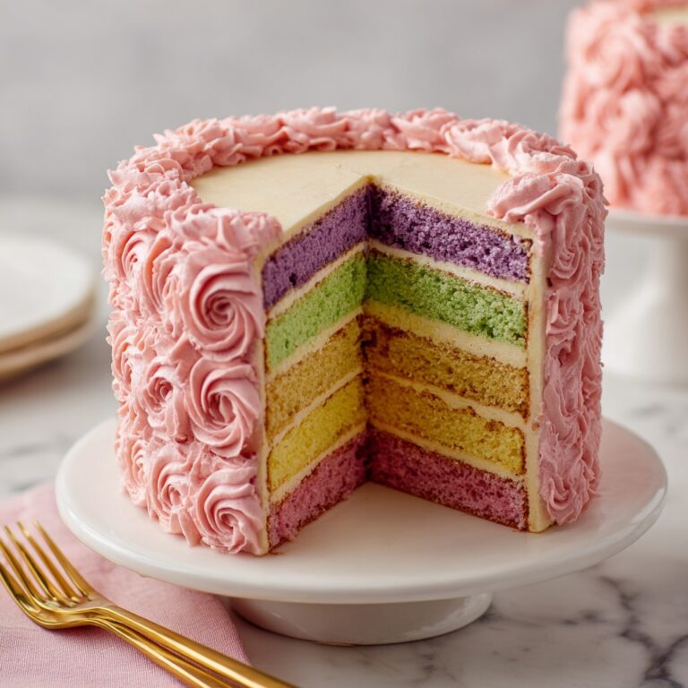 Colorful Rainbow Veggie Cake Recipe