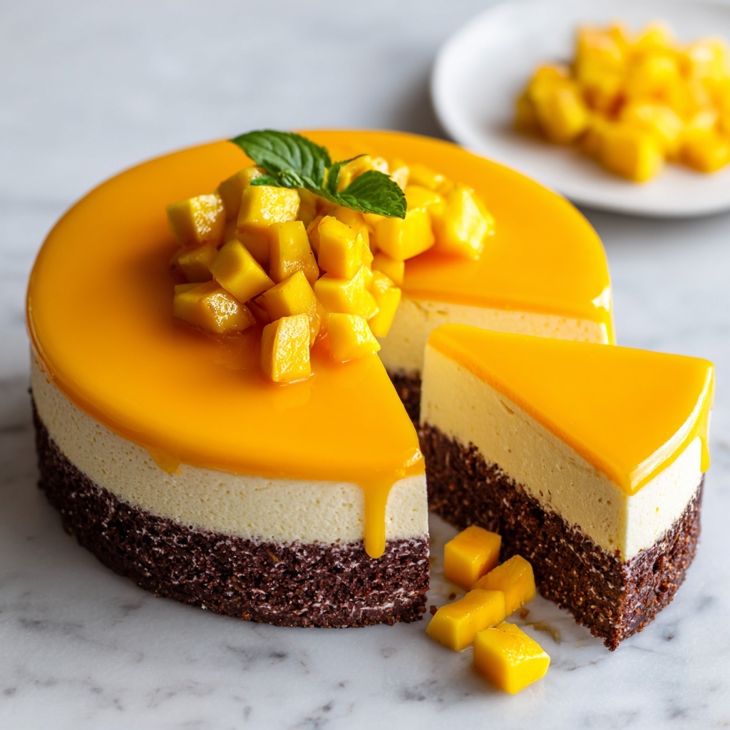 Vegan Mango Cake with Mango Glaze Recipe - Recipe Image