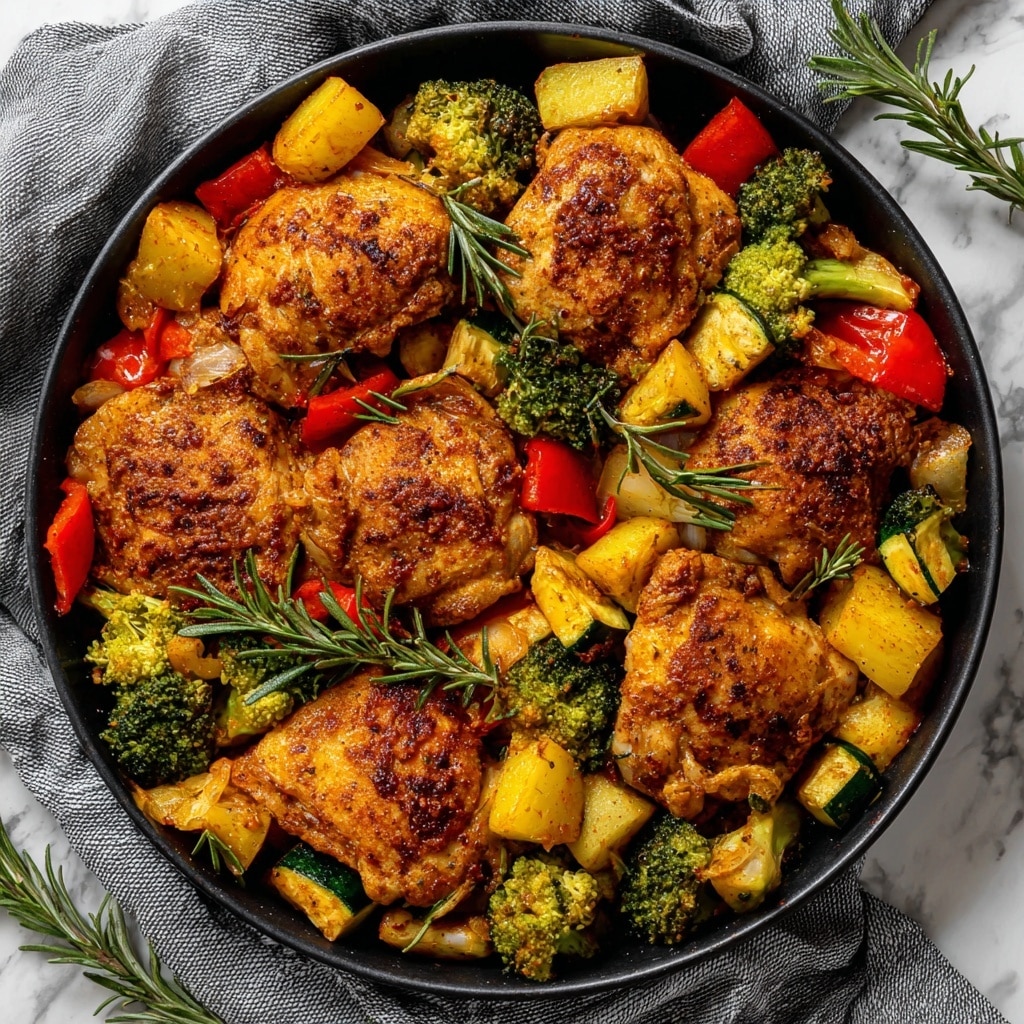 Healthy Chicken and Vegetable Skillet Recipe - Recipe Image