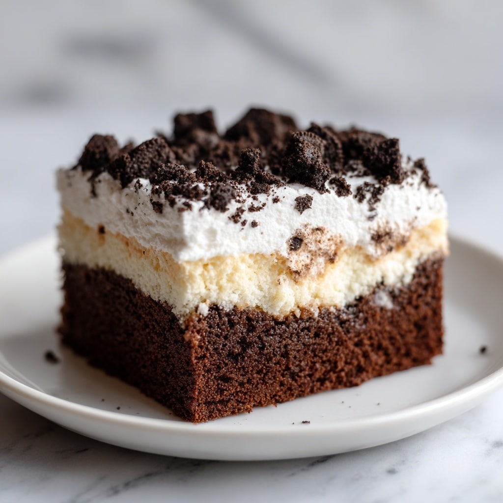 Oreo Pudding Poke Cake Recipe - Recipe Image