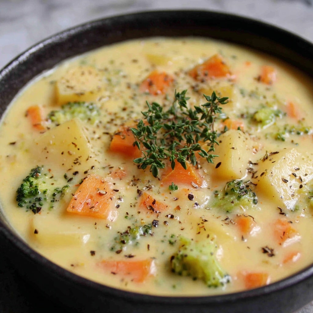 Broccoli Potato Cheese Soup Recipe