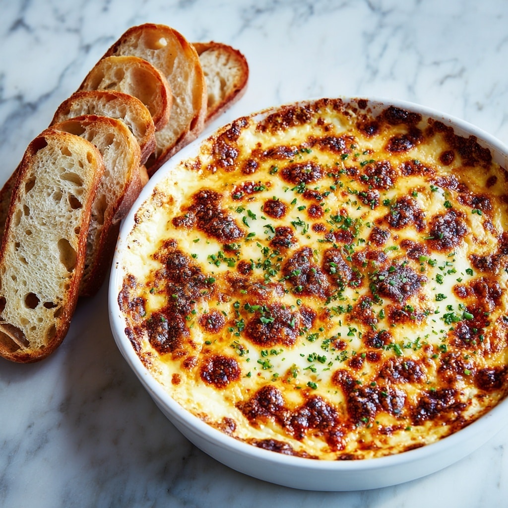 Baked Garlic Bread Dip Recipe