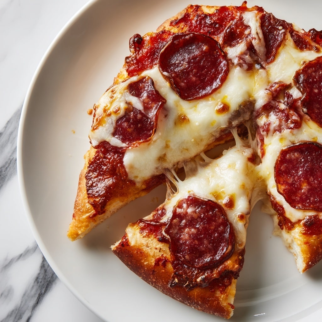 Pepperoni Naan Pizza with Sliced Tomatoes and Jalapeño Ranch Dipping Sauce Recipe - Recipe Image