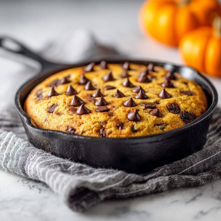 Pumpkin Chocolate Chip Skillet Cookie Recipe
