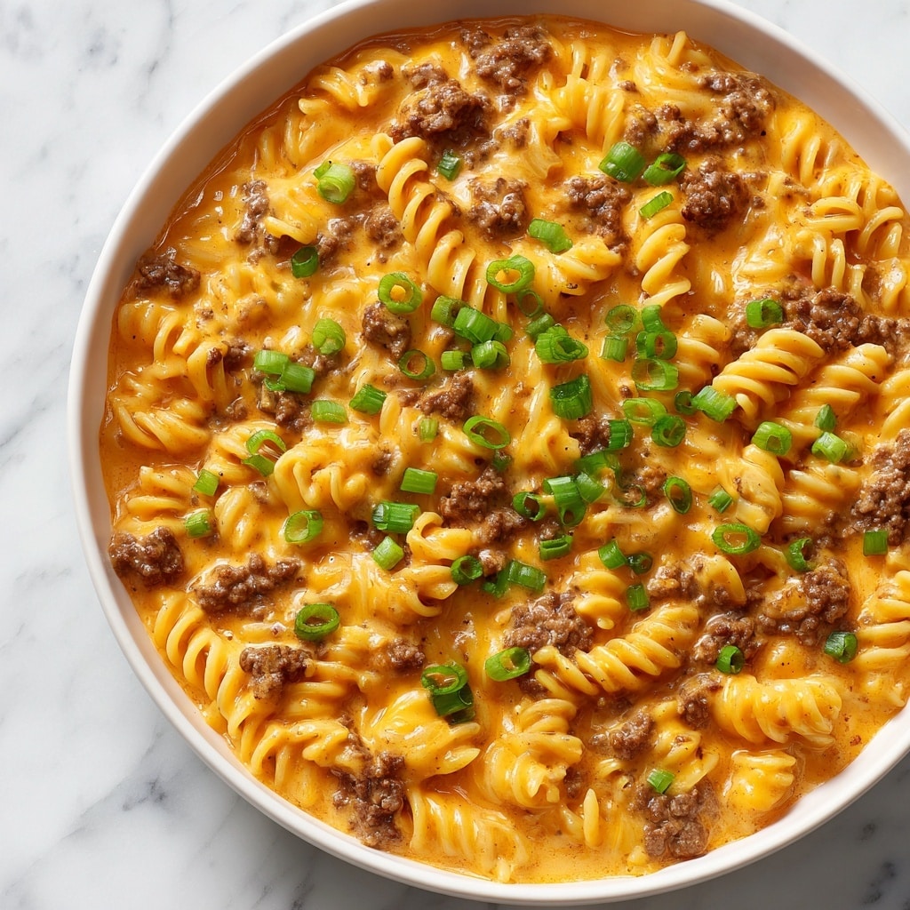 One-Pot Beef and Cheddar Ranch Pasta Recipe - Recipe Image