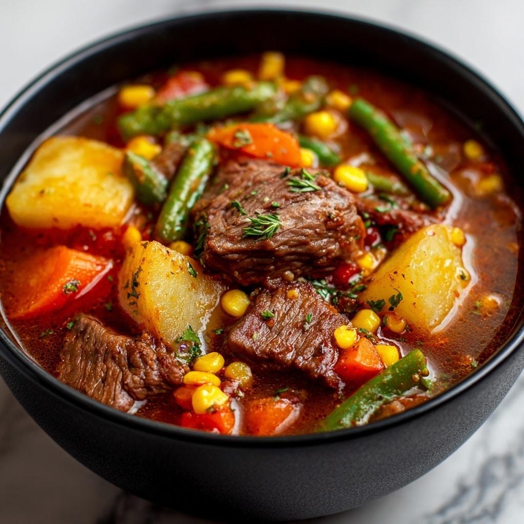 Hearty Beef Vegetable Soup Recipe - Recipe Image