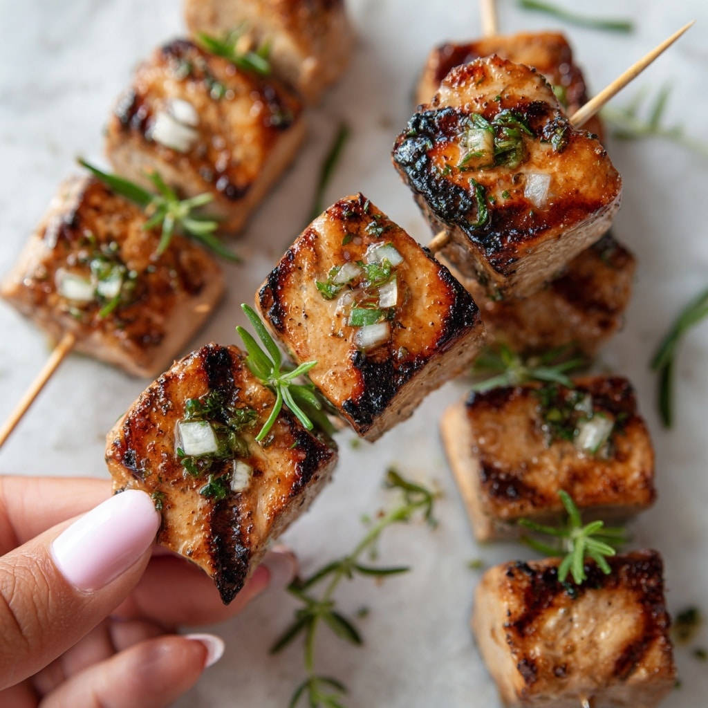 Air Fryer Garlic Parmesan Chicken Skewers Recipe