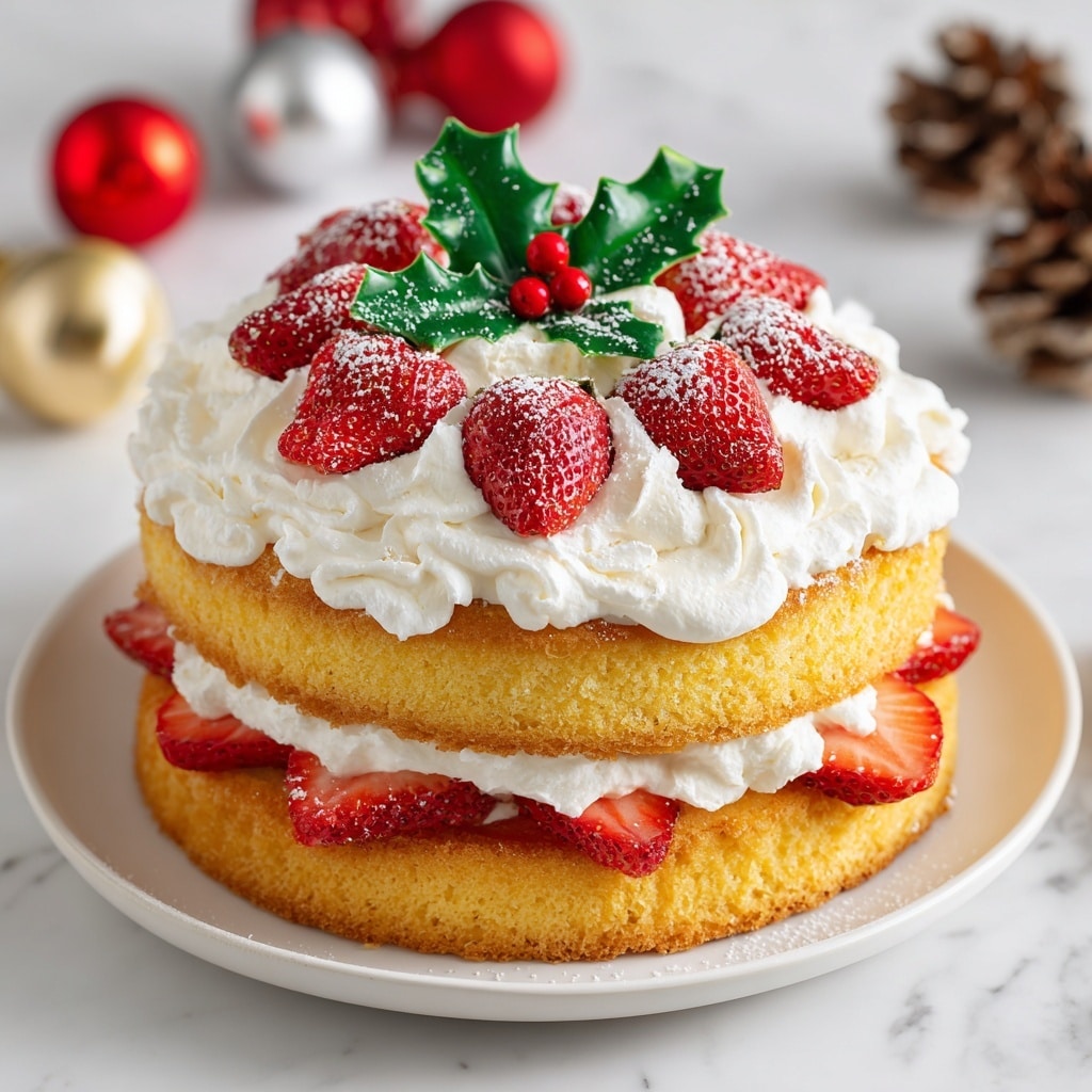 Japanese Strawberry Shortcake (Christmas Version) Recipe