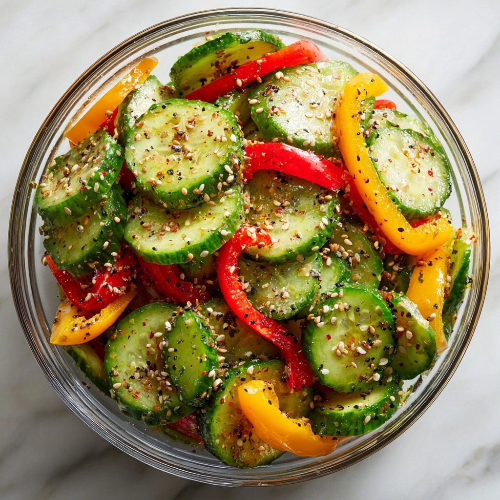 Cucumber and Bell Pepper Salad Recipe - Recipe Image