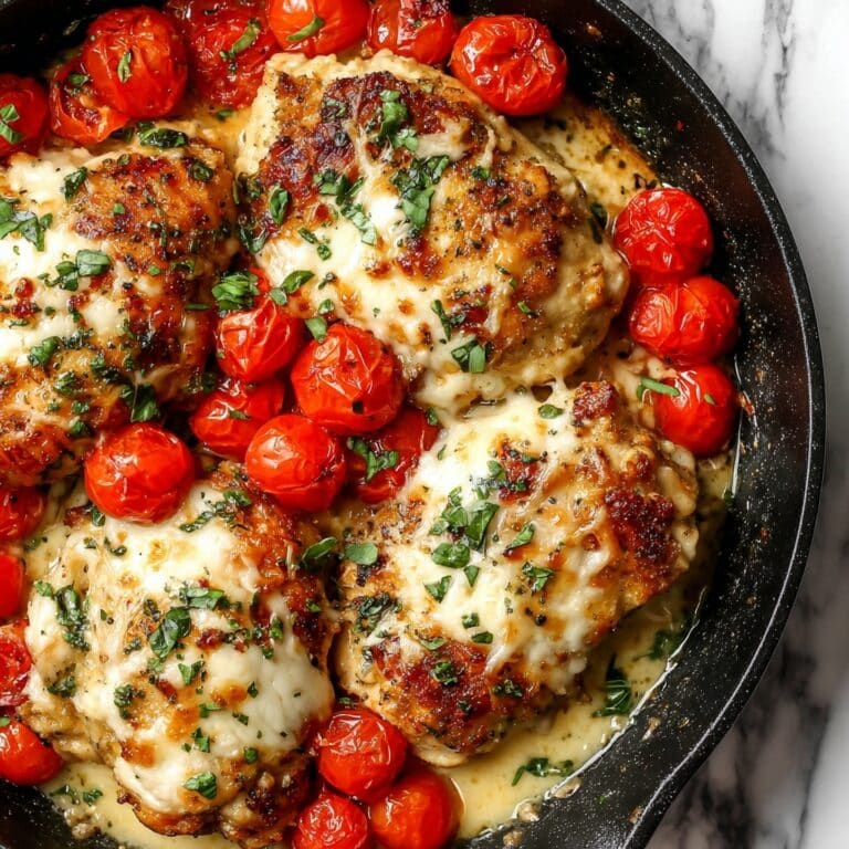 One Pan Balsamic Chicken with Tomato and Mozzarella Recipe