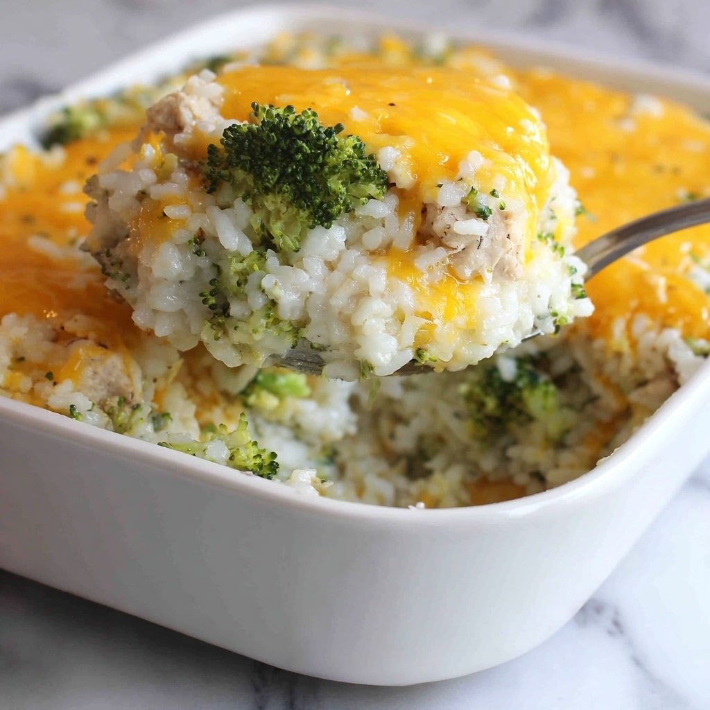 Cheesy Broccoli Chicken and Rice Casserole Recipe - Recipe Image