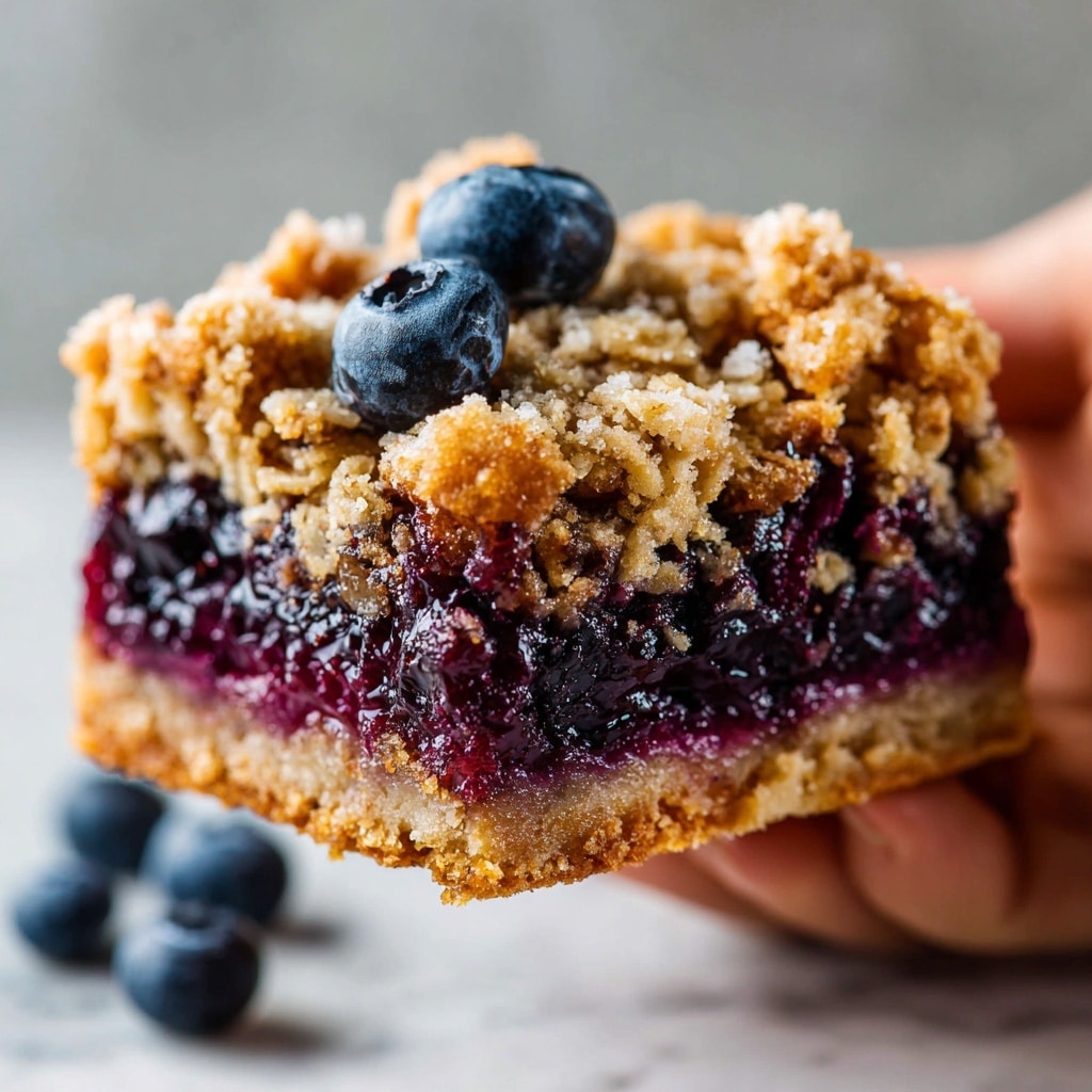 Blueberry Oatmeal Breakfast Bars Recipe - Recipe Image