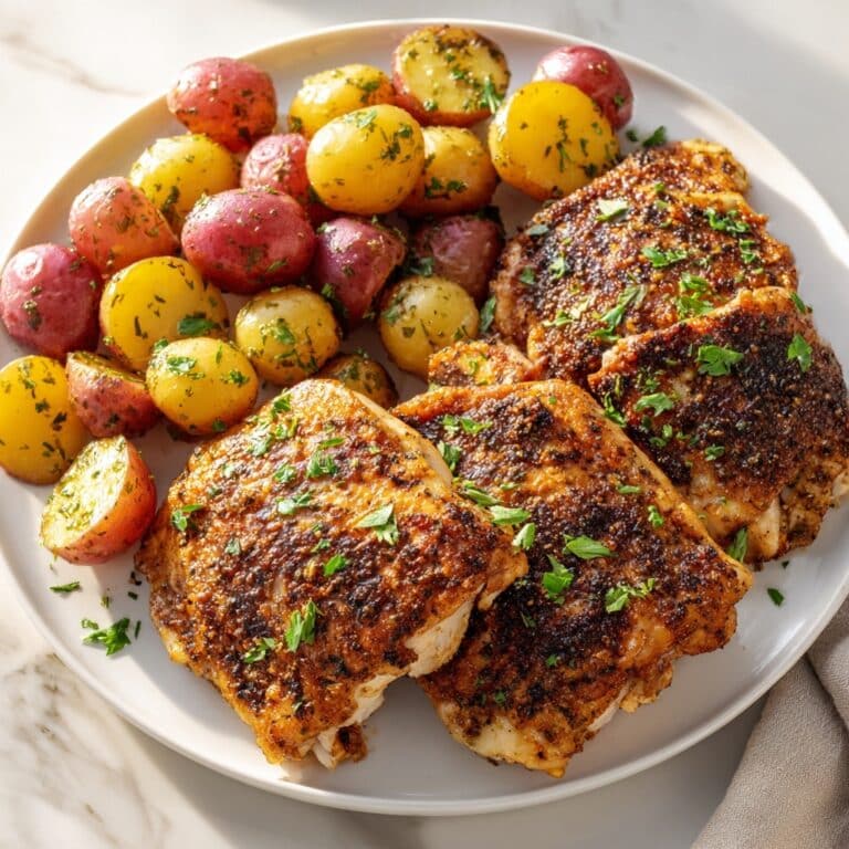 Garlic Parmesan Chicken and Potatoes Recipe
