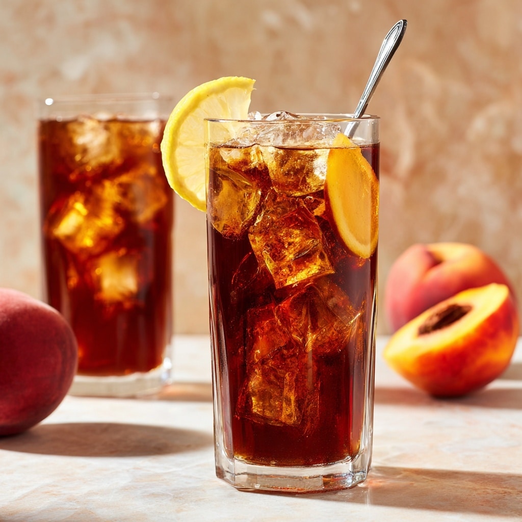 Easy Peach Iced Tea Recipe - Recipe Image