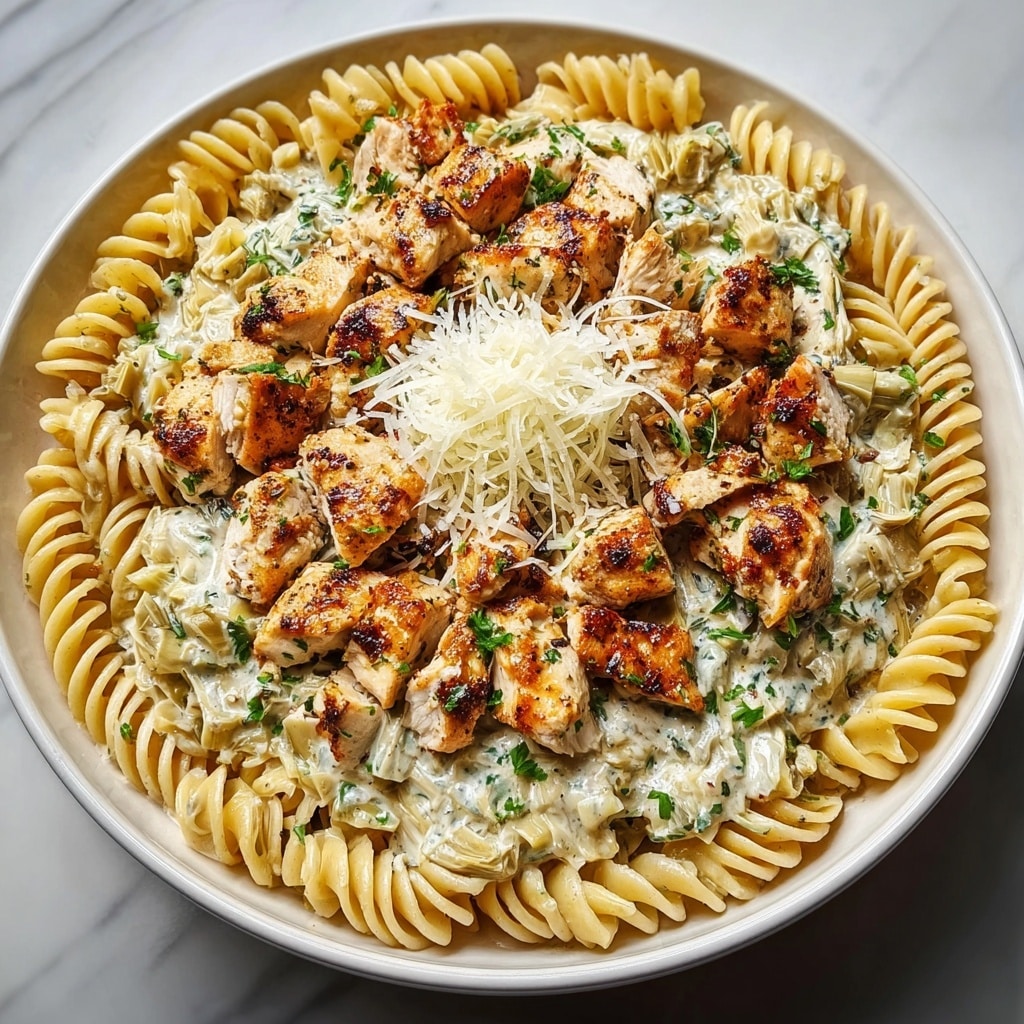 Creamy Chicken Artichoke Pasta Recipe - Recipe Image