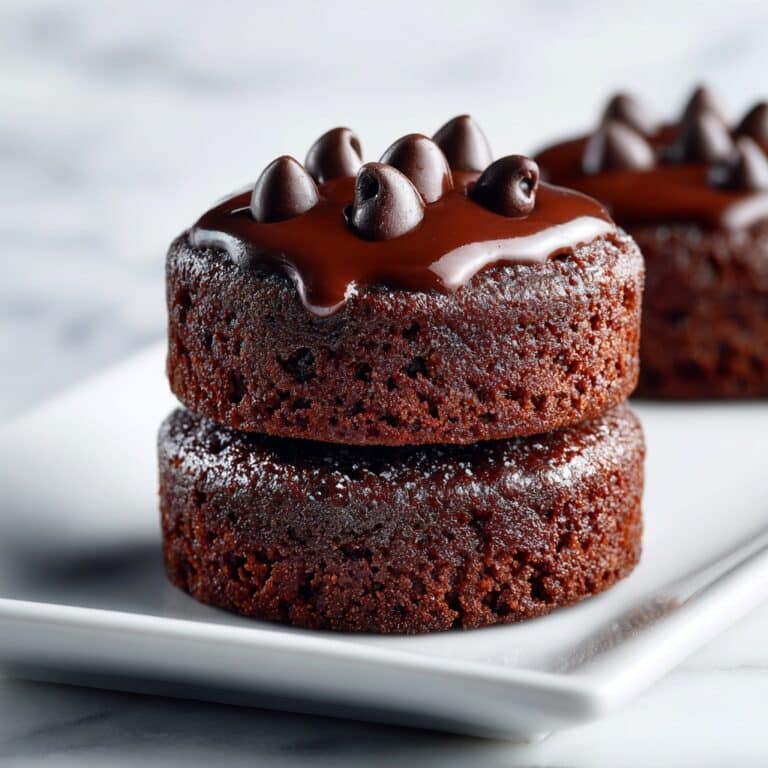 Mini Chocolate Fudge Cakes with Fresh Berries and Whipped Cream Recipe