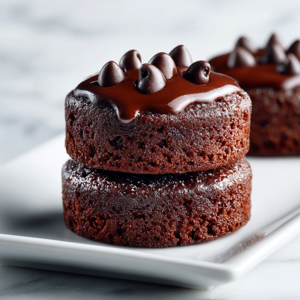 Mini Chocolate Fudge Cakes with Fresh Berries and Whipped Cream Recipe - Recipe Image