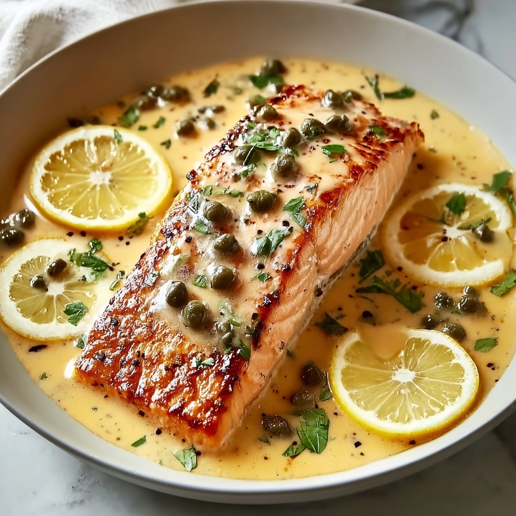 Creamy Salmon Piccata Recipe - Recipe Image