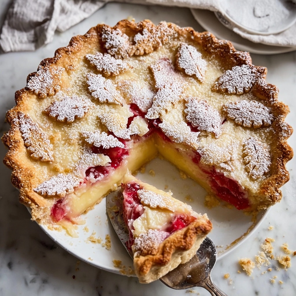 Rhubarb Custard Pie Recipe - Recipe Image