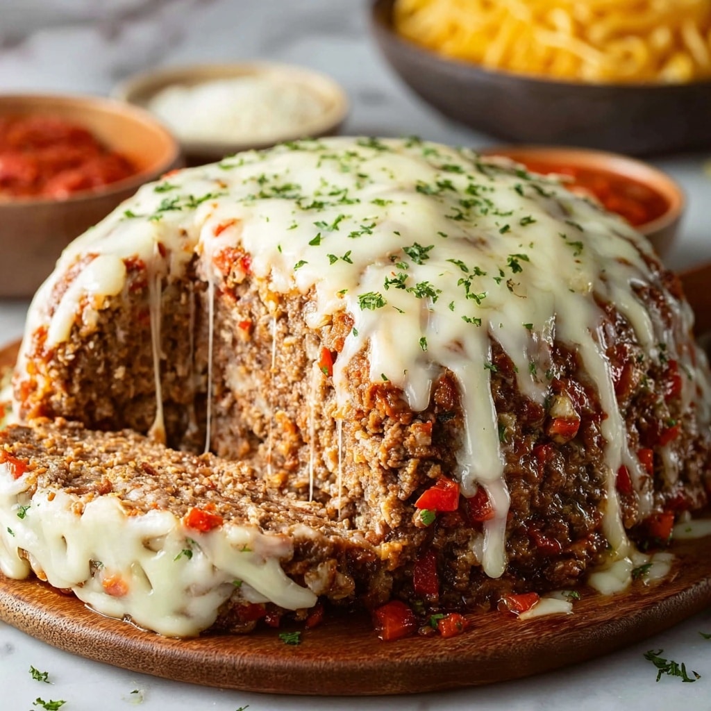 Classic Italian Meatloaf with Mozzarella and Marinara Recipe - Recipe Image