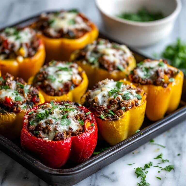 Stuffed Bell Peppers with Ground Turkey and Rice Recipe