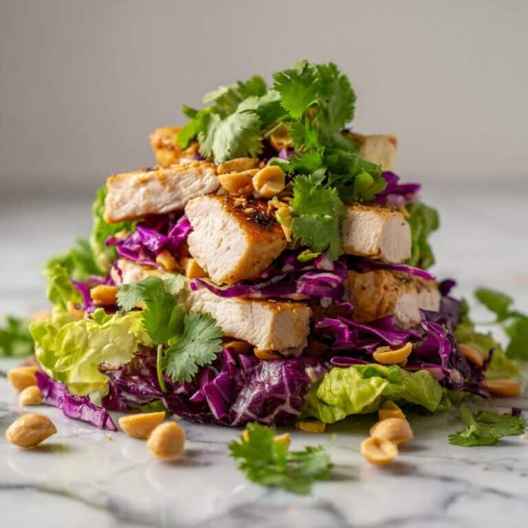 Crunchy Thai Chicken Salad with Peanut Dressing Recipe
