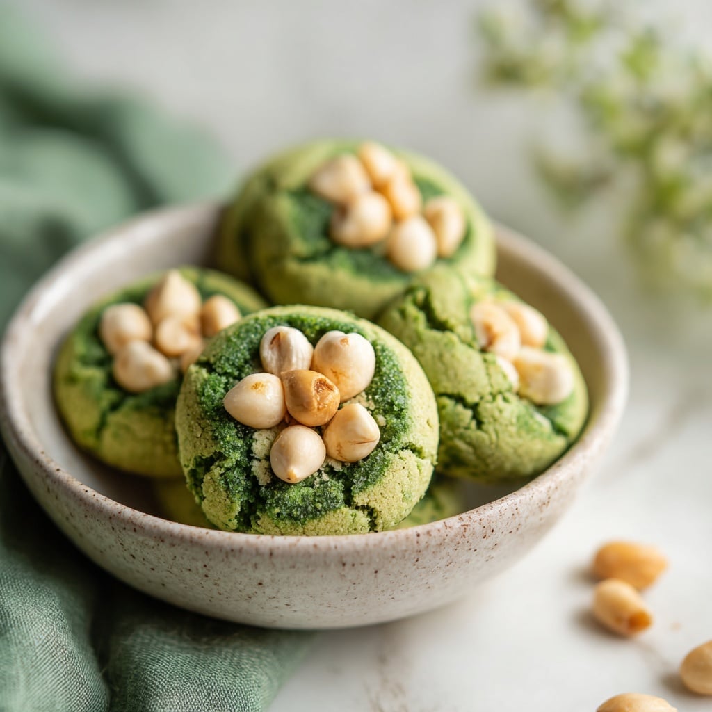 Matcha Macadamia Almond Flour Cookies Recipe - Recipe Image