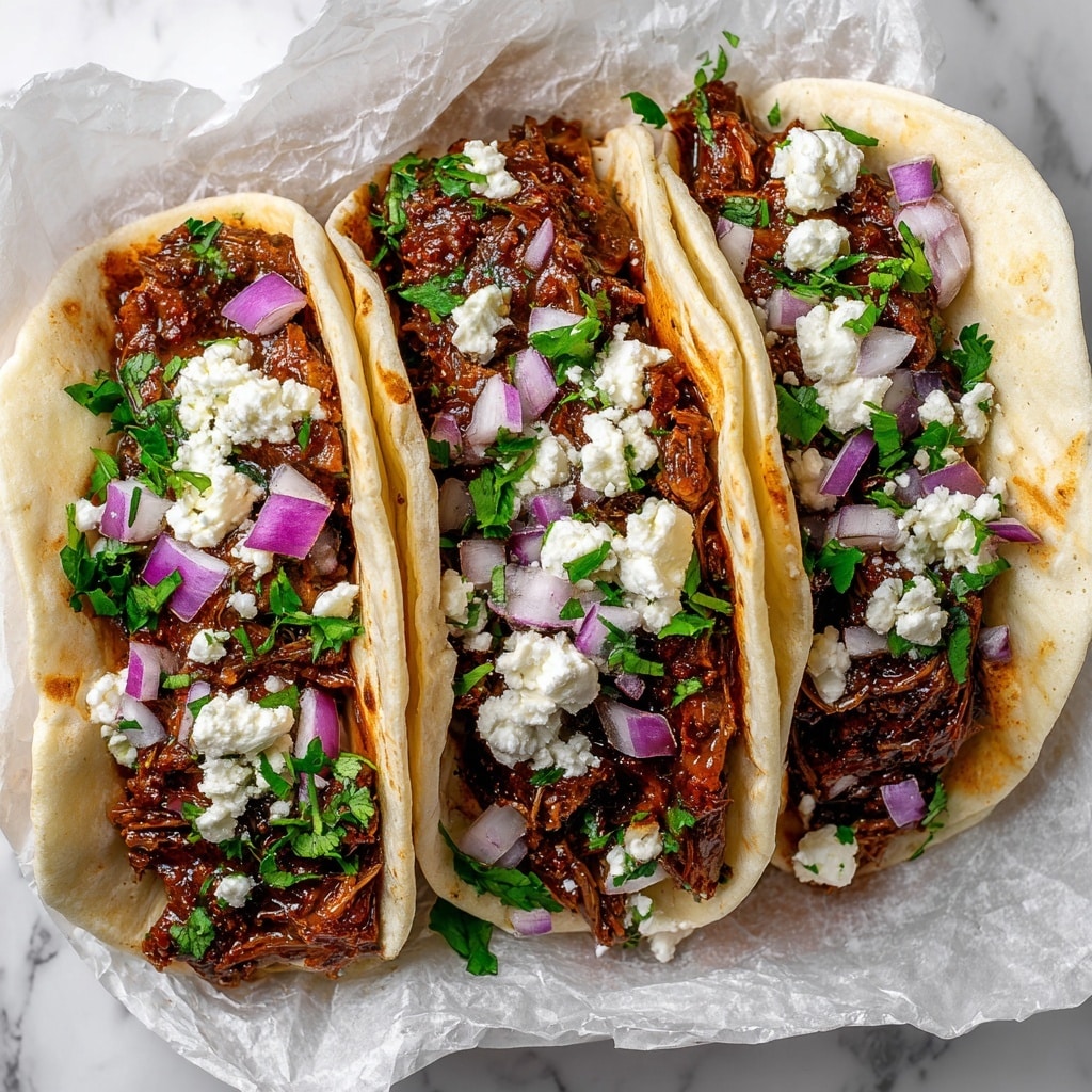 Slow Cooker BBQ Beef Brisket Tacos Recipe - Recipe Image