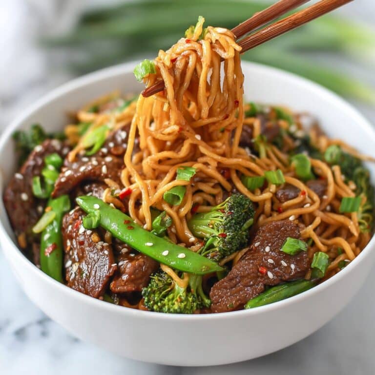 Sticky Beef Noodles Recipe