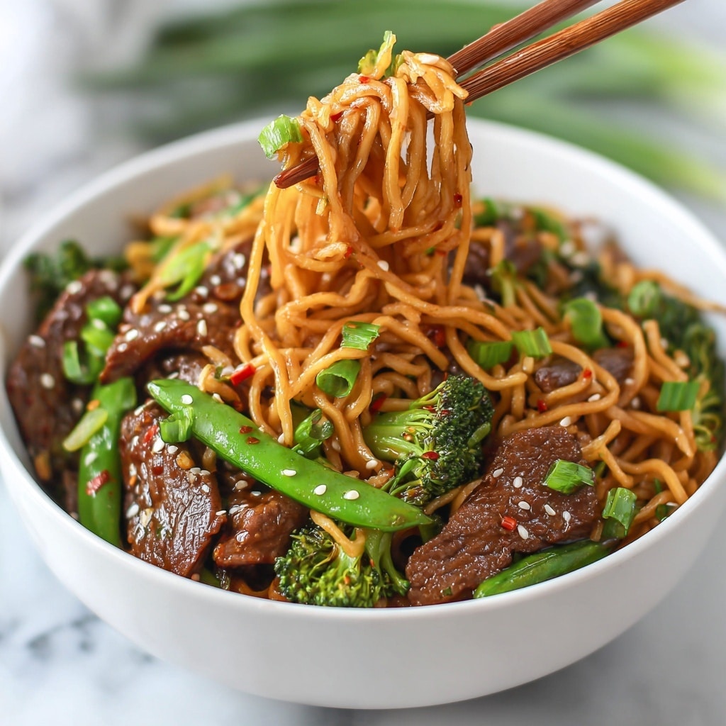 Sticky Beef Noodles Recipe - Recipe Image