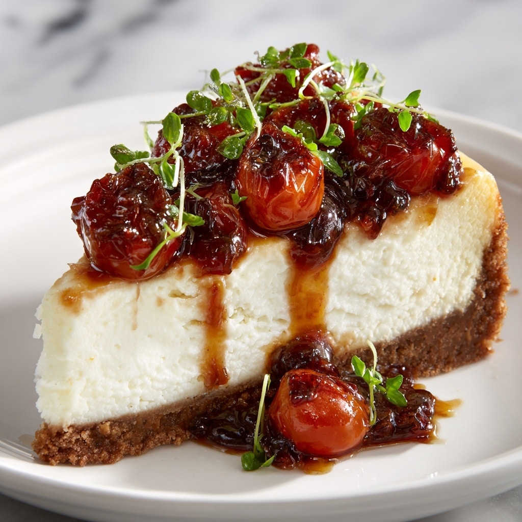 Savory Cheesecake with Roasted Tomato Jam & Parmesan Crust Recipe - Recipe Image