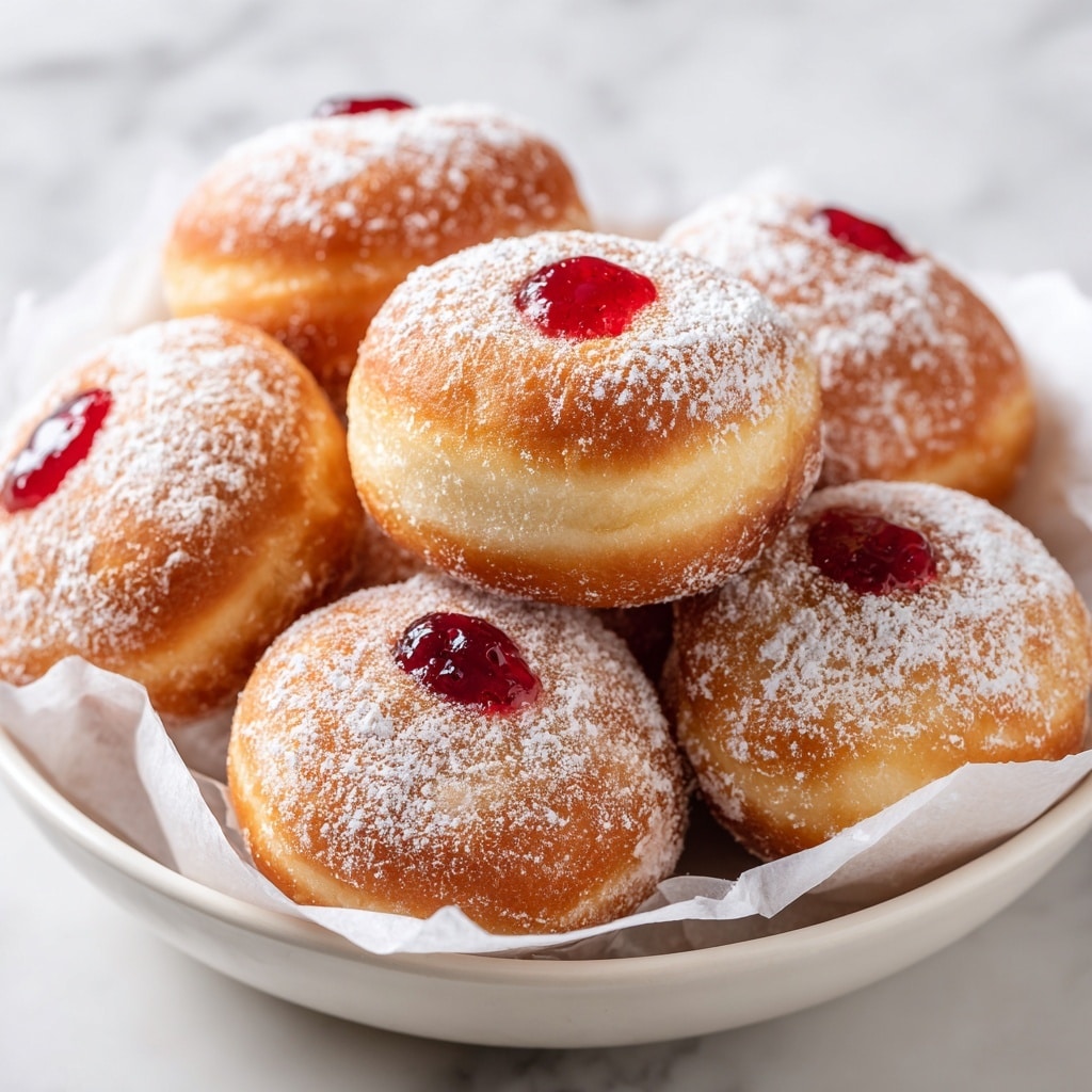 Irresistible Sufganiyot: Delightful Jelly Doughnuts at Home Recipe - Recipe Image