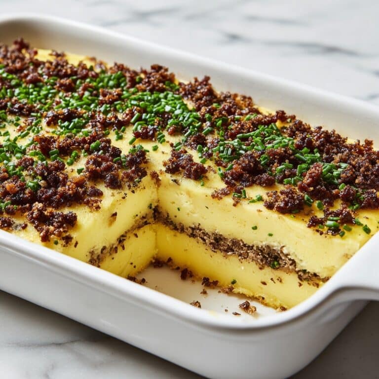 Cheesy Bacon Ground Beef Mashed Potato Casserole Recipe