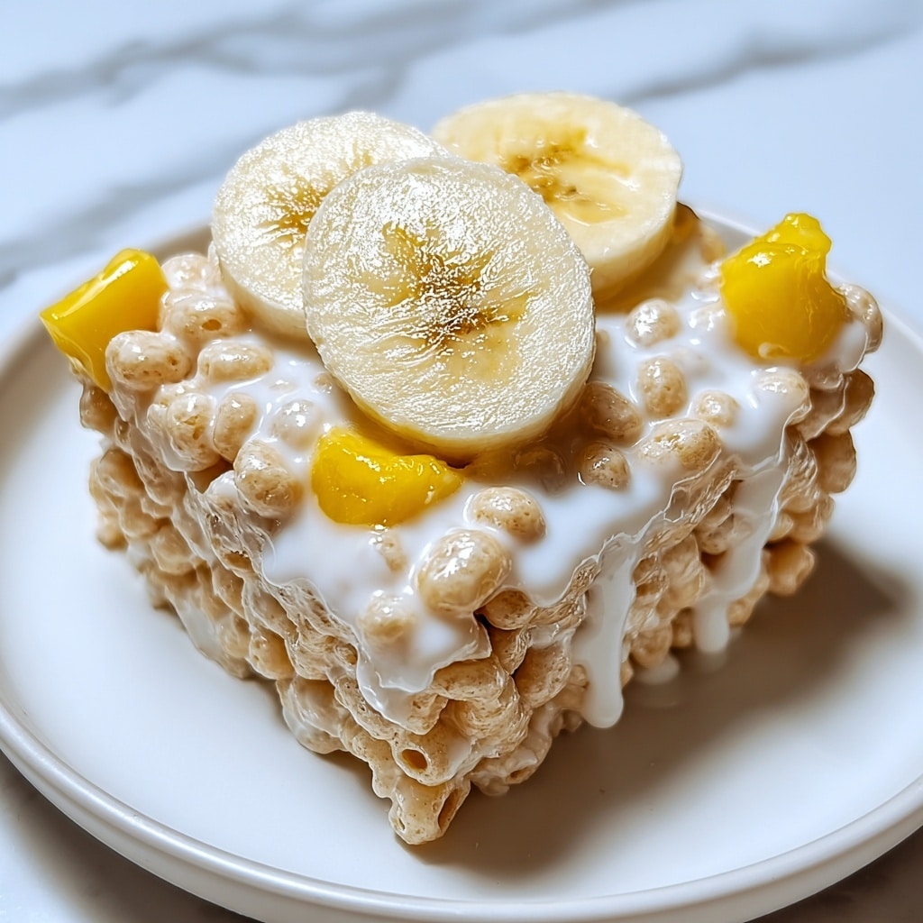 Banana Pudding Rice Krispie Treats Recipe - Recipe Image