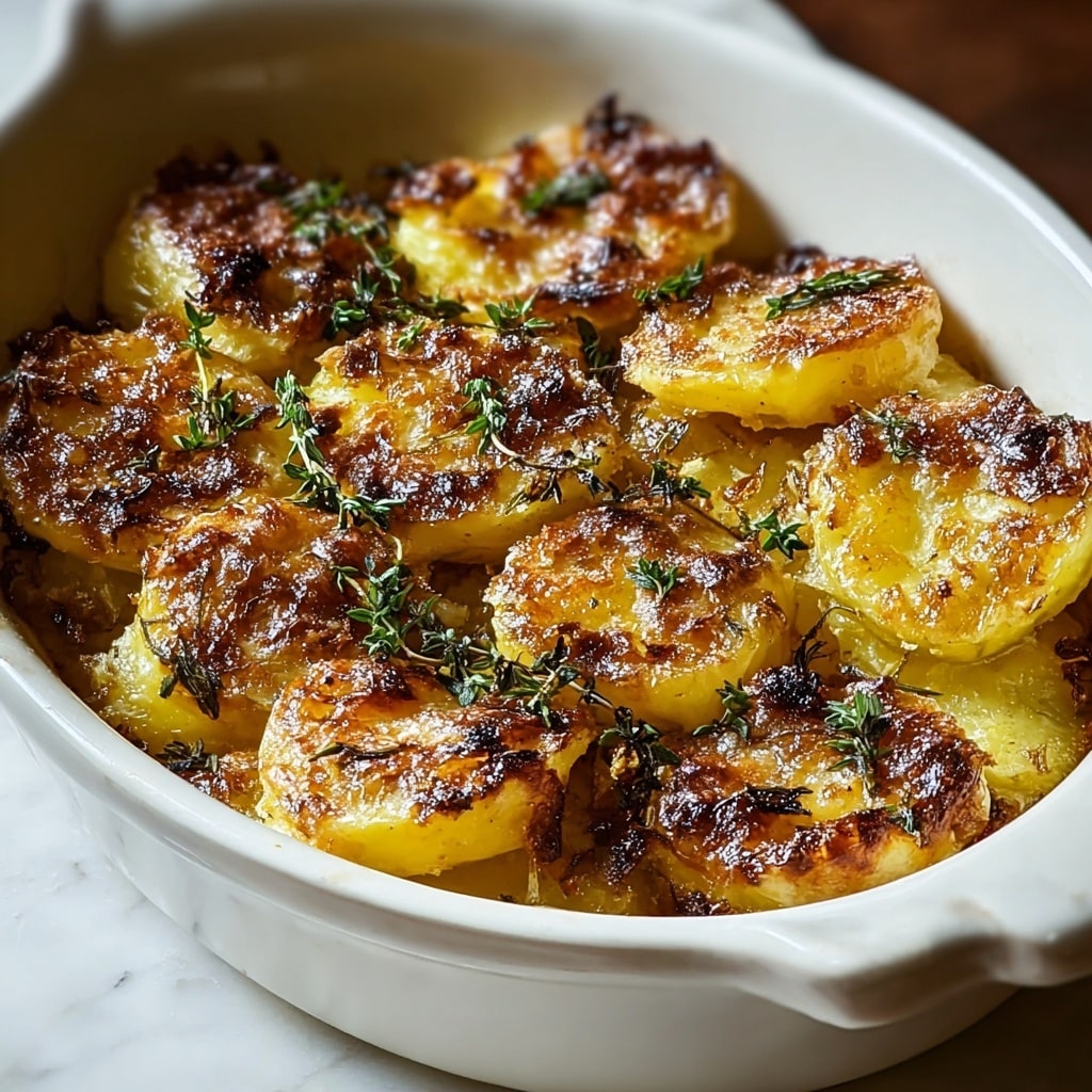 Crispy Roasted Smashed Potatoes with Garlic and Herbs Recipe - Recipe Image