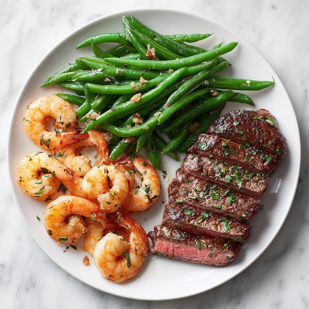 Garlic Butter Ribeye Steak and Shrimp Recipe - Recipe Image
