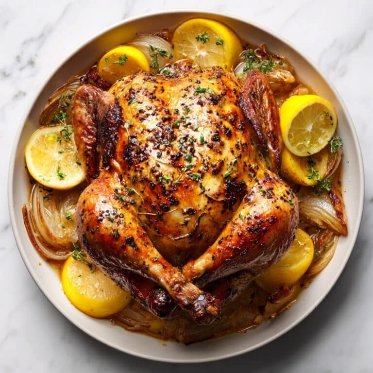 Creamy Lemon Herb Pot Roasted Whole Chicken Recipe