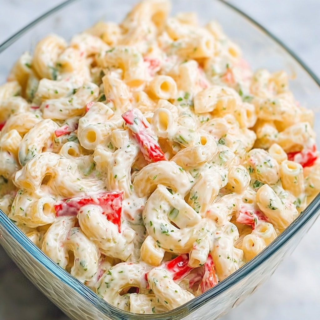 Cheddar Sour Cream Macaroni Salad: Deli-Style Comfort Recipe - Recipe Image