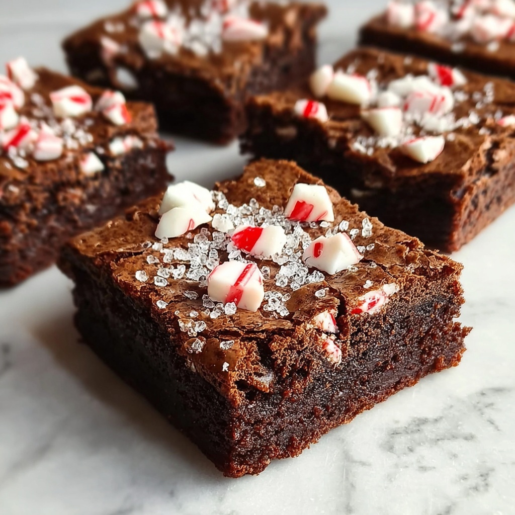 Peppermint Hot Chocolate Brownies Recipe - Recipe Image